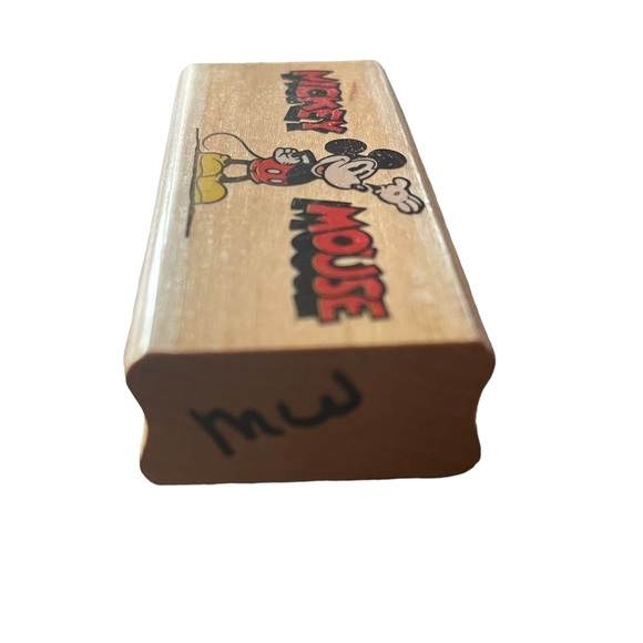 MICKEY MOUSE DISNEY Cartoon Character RUBBER STAMPEDE 376-E Wood Mount Stamp (J4 - Picture 4 of 6